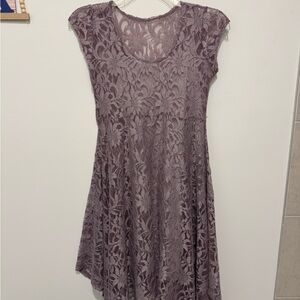 Cato Mauve Lace Midi Dress